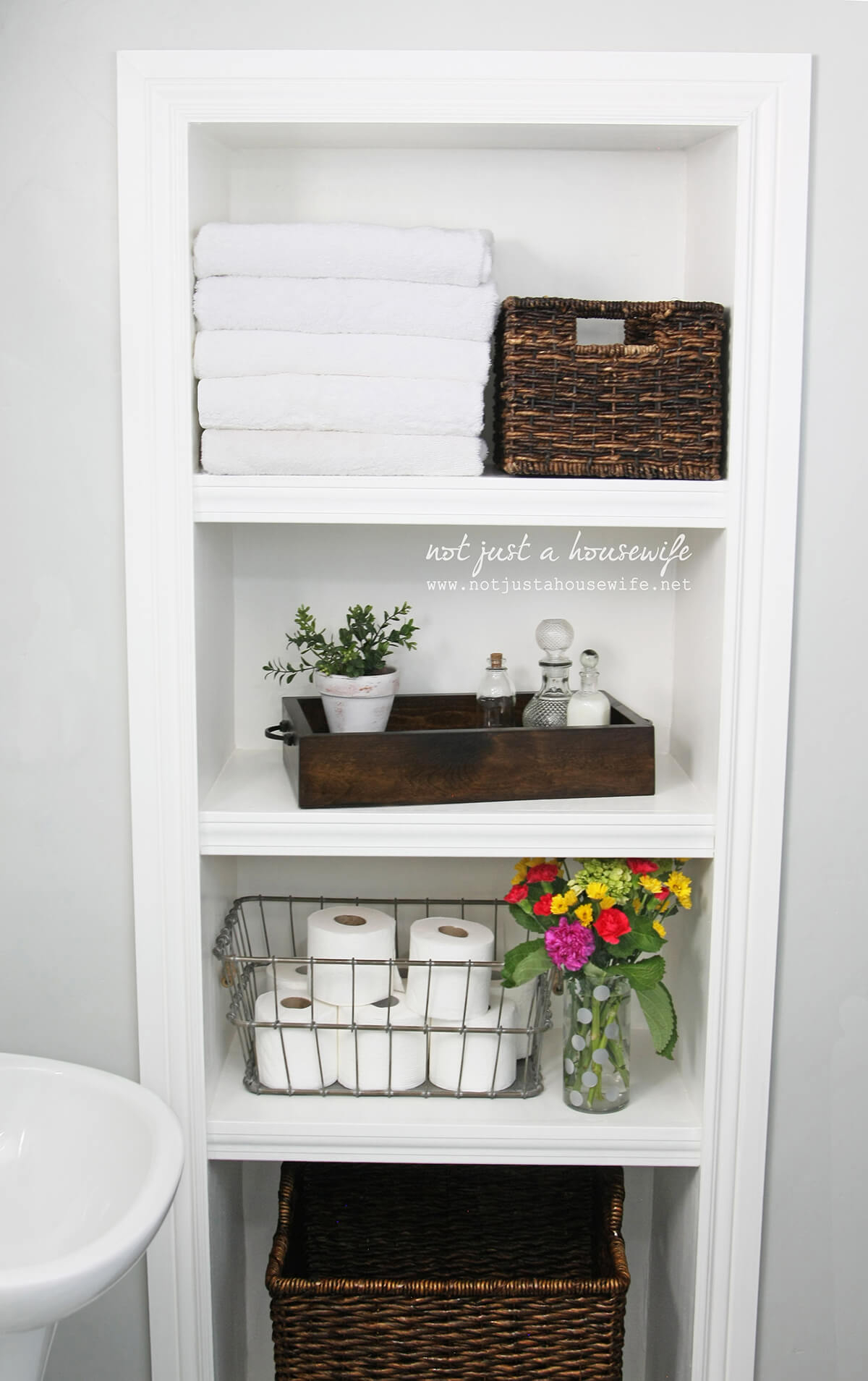 44 Best Small Bathroom Storage Ideas And Tips For 2019 within size 1200 X 1909