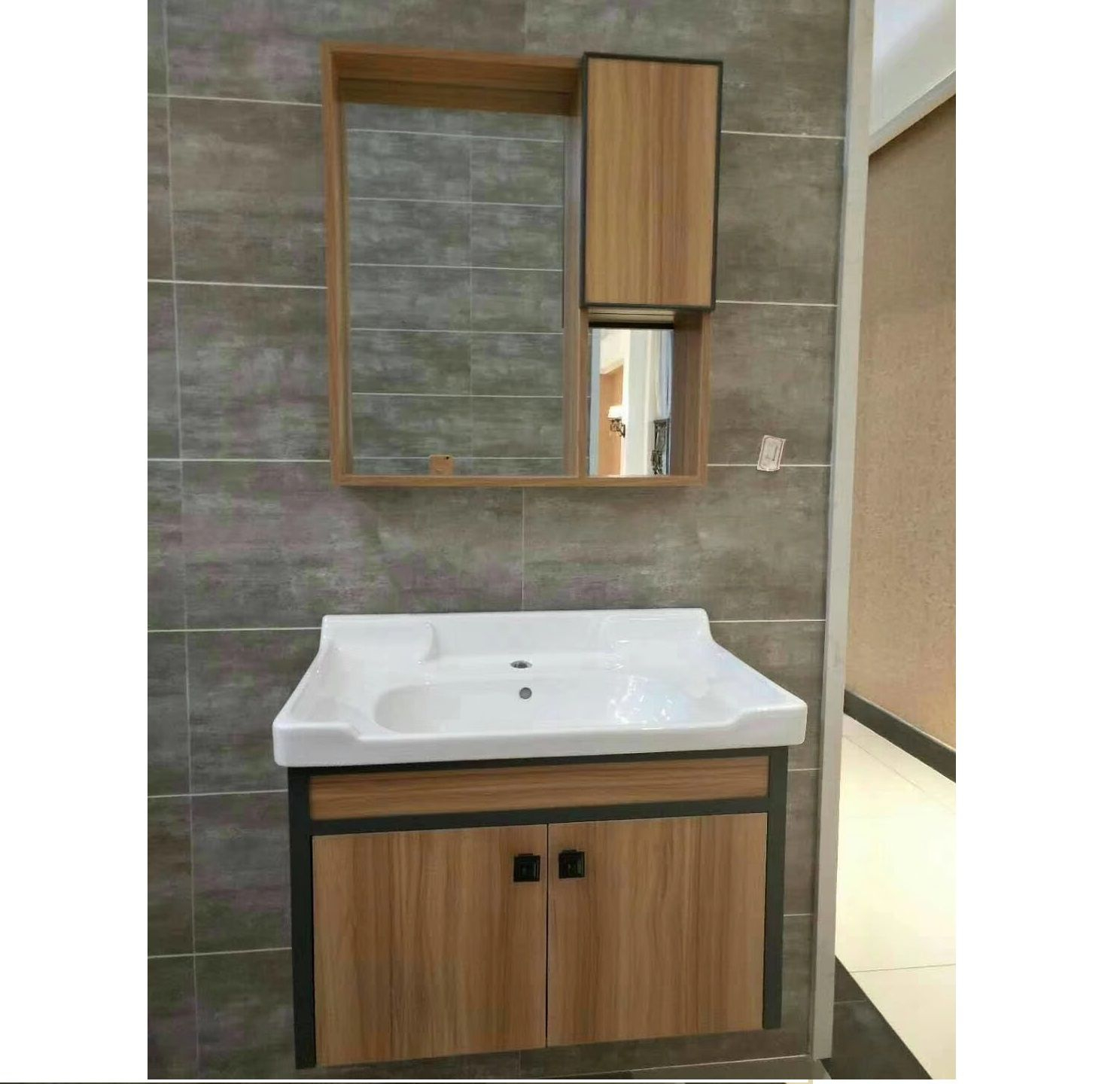 70cm Bathroom Storage Cabinet With Side Cabinet Wood Pattern regarding size 1488 X 1440