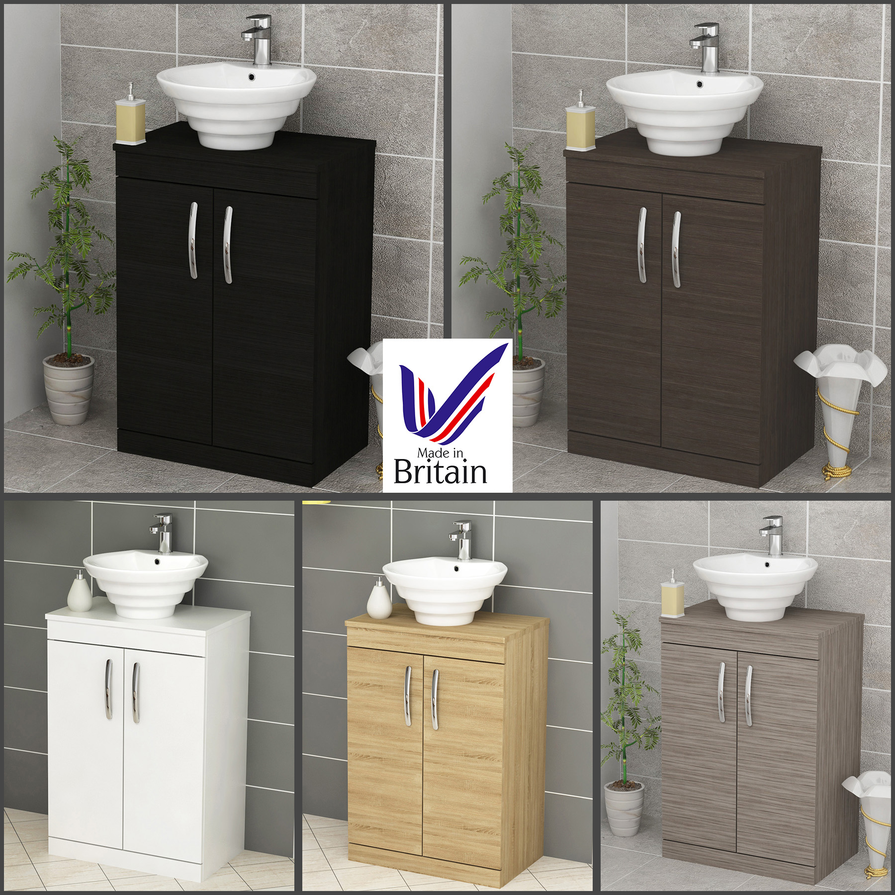 Details About Bathroom Vanity Unit Floor Standing 2 Door Cabinet Storage Countertop Basin Sink pertaining to measurements 1800 X 1800