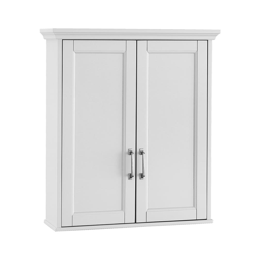 Home Decorators Collection Ashburn 23 12 In W X 27 In H X 8 In D Bathroom Storage Wall Cabinet In White for proportions 1000 X 1000