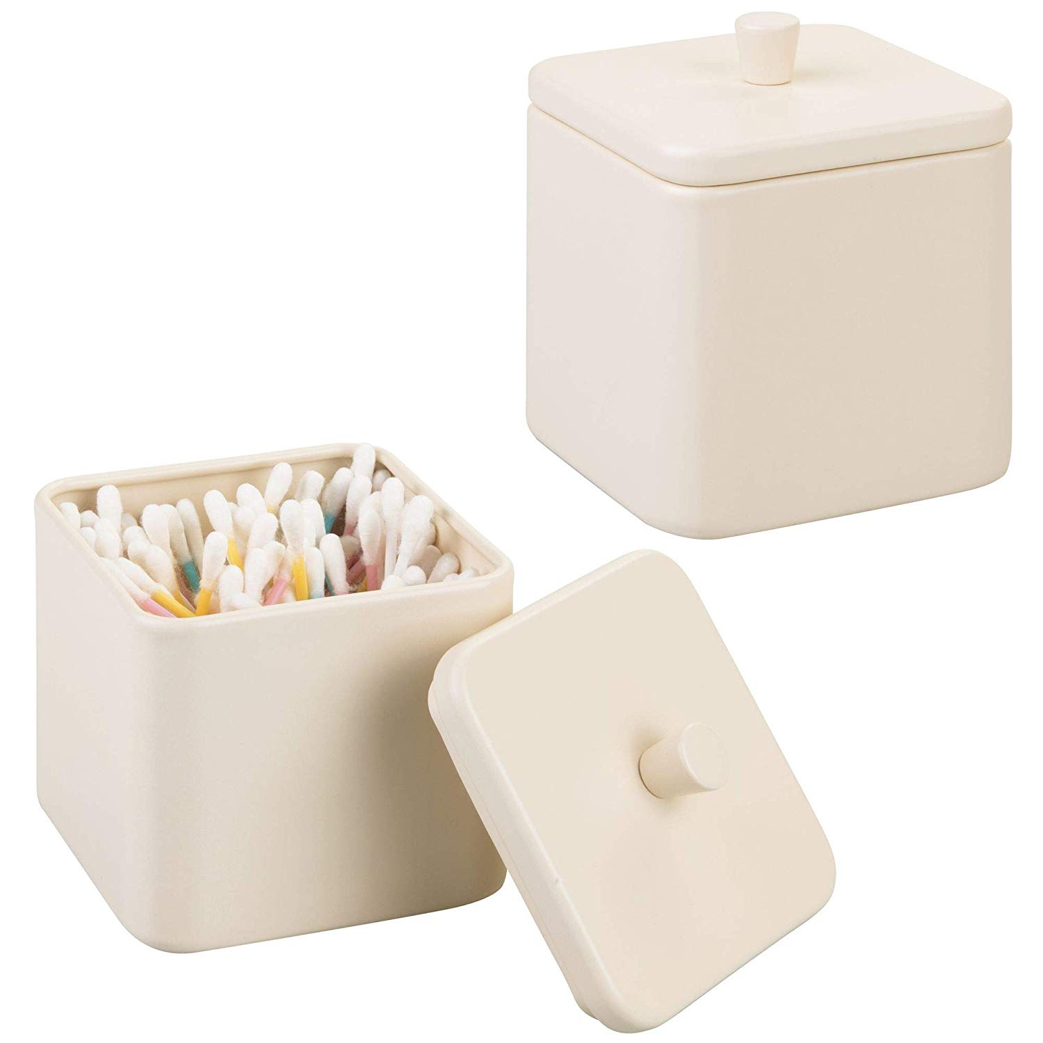 Mdesign Bathroom Vanity Countertop Storage Organizer Canister Jars within proportions 1500 X 1500