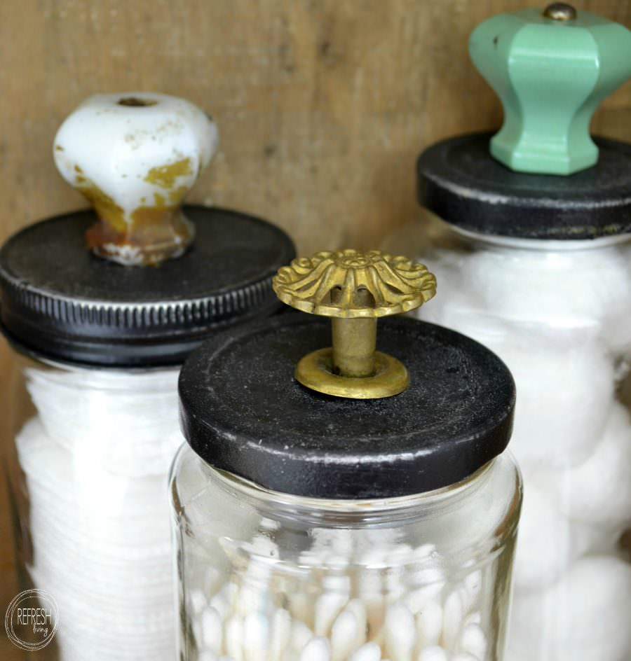 Reuse Glass Jars For Bathroom Storage Refresh Living within dimensions 900 X 944