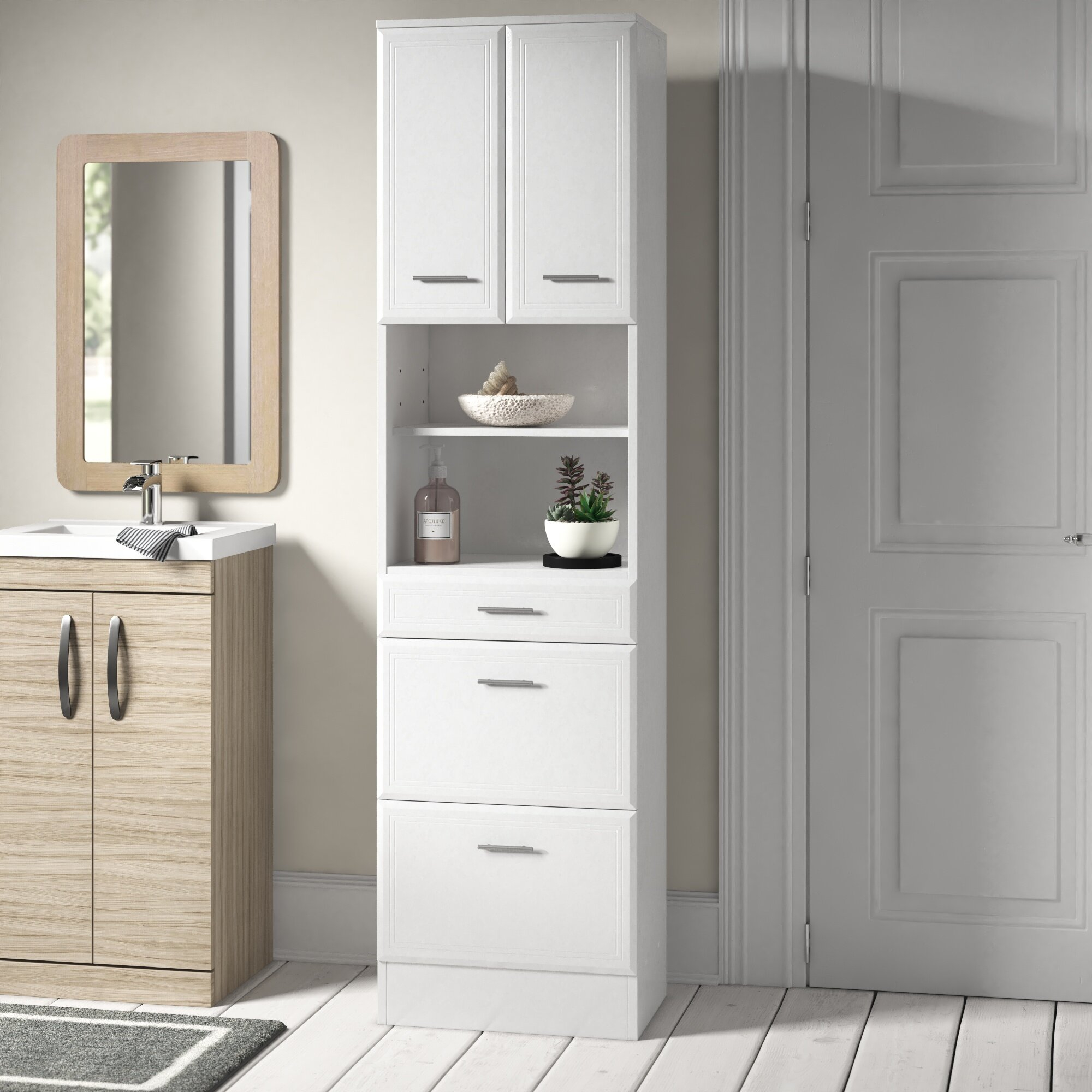 Tysen 50 X 190cm Tall Bathroom Cabinet intended for measurements 2000 X 2000