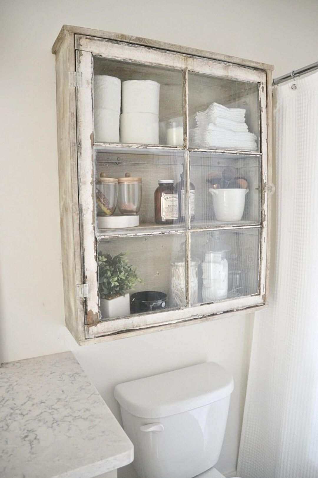 Upcycled Over Toilet Bathroom Storage Cabinet Using An Old regarding sizing 1080 X 1620
