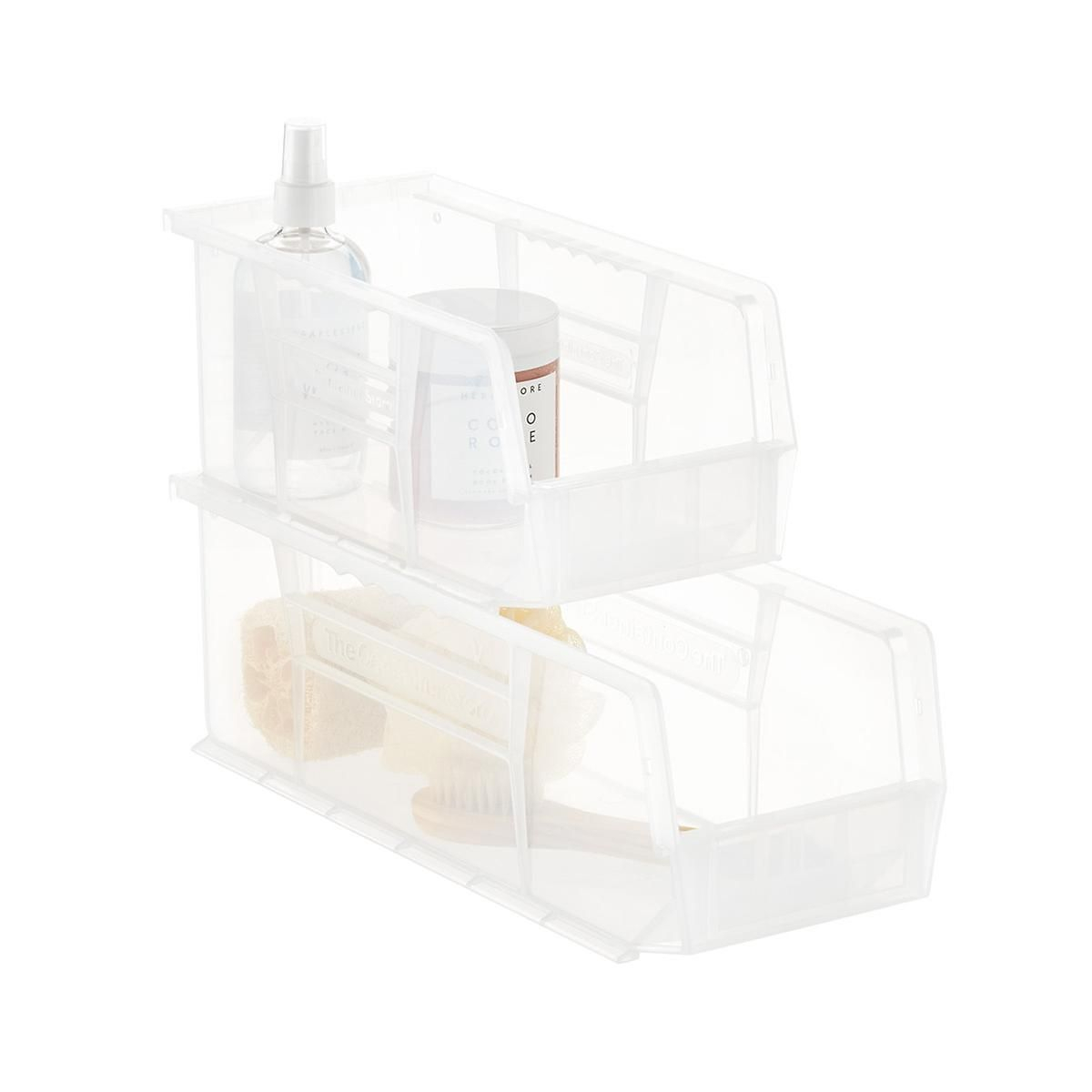 Utility Narrow Stackable Plastic Bins House List Plastic with sizing 1200 X 1200