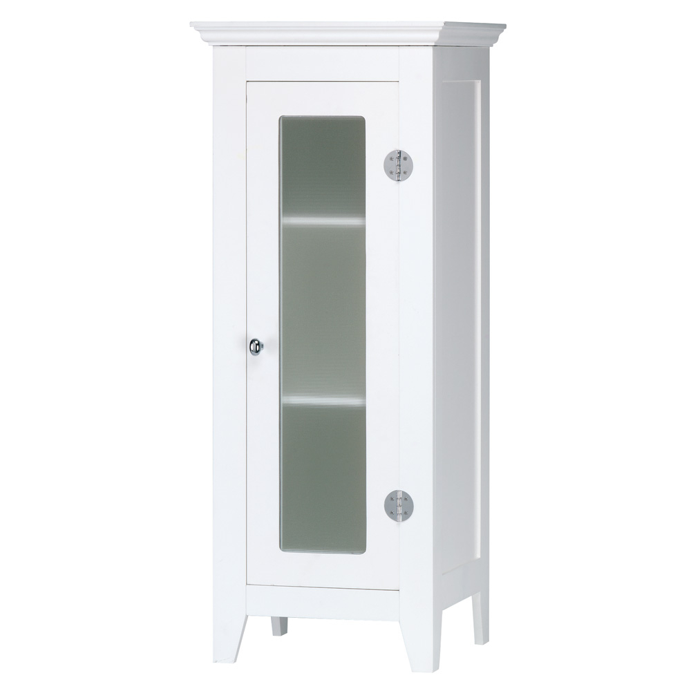 White Wood Storage Cabinet With Glass Door throughout size 1000 X 1000