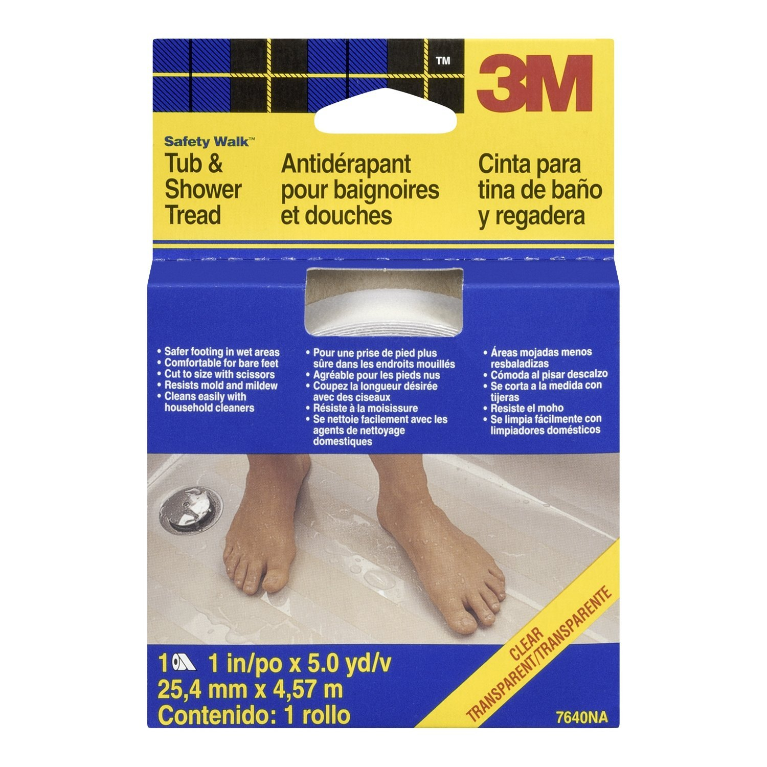 3m Safety Walk Tub And Shower Tread Clear 1 Inch 180 Inch New pertaining to size 1500 X 1500