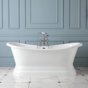 72 Langly Cast Iron Double Slipper Pedestal Tub Bathroom within measurements 1500 X 1500