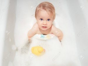 A Little 15 Year Old Ba Boy Playing In A Bubble Bath Cute in dimensions 1300 X 975