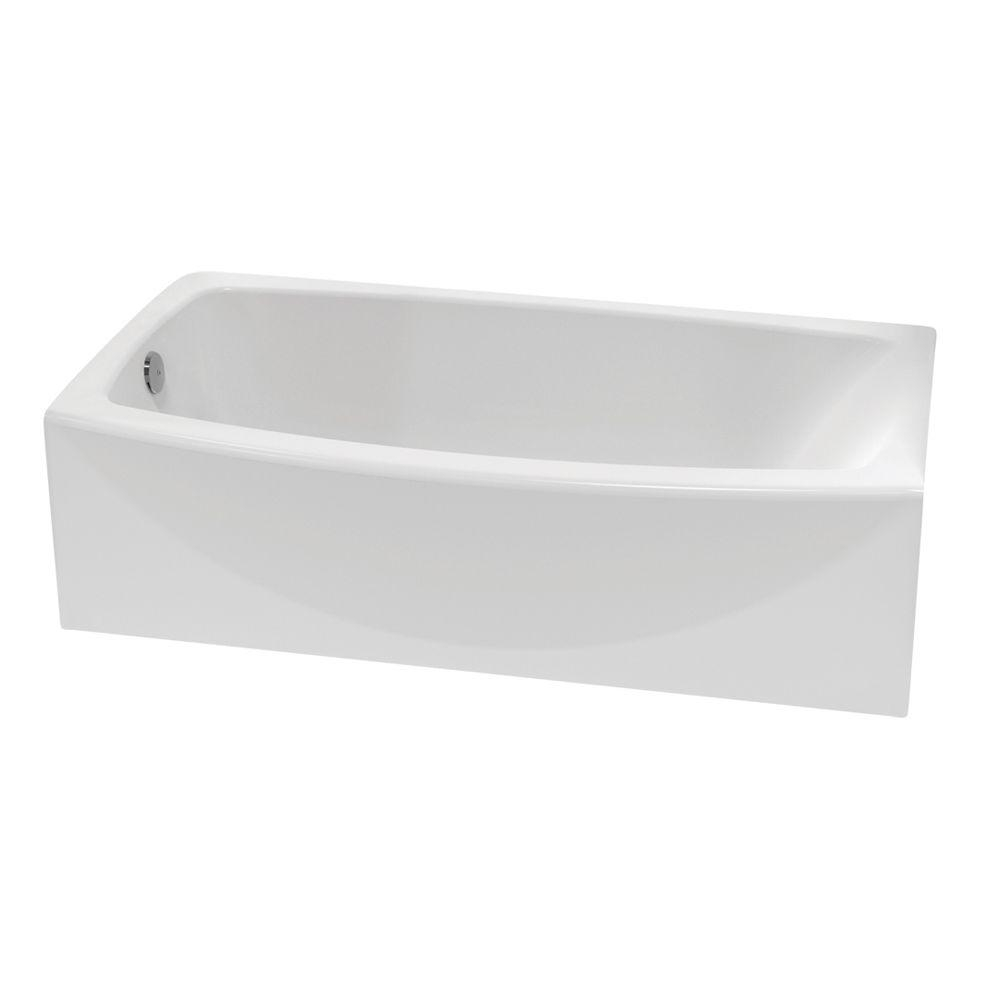 American Standard Ovation 5 Ft Left Hand Drain Bathtub In Arctic throughout dimensions 1000 X 1000