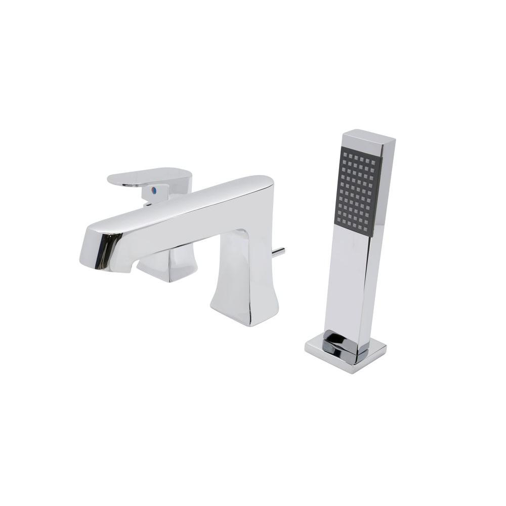 Anzzi Rin Series Single Handle Deck Mount Roman Tub Faucet With regarding proportions 1000 X 1000