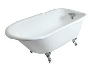 Aqua Eden Petite 45 Ft Cast Iron Chrome Claw Foot Roll Top Tub with dimensions 1000 X 1000