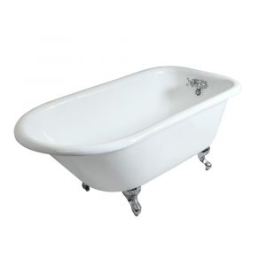 Aqua Eden Petite 45 Ft Cast Iron Chrome Claw Foot Roll Top Tub with dimensions 1000 X 1000