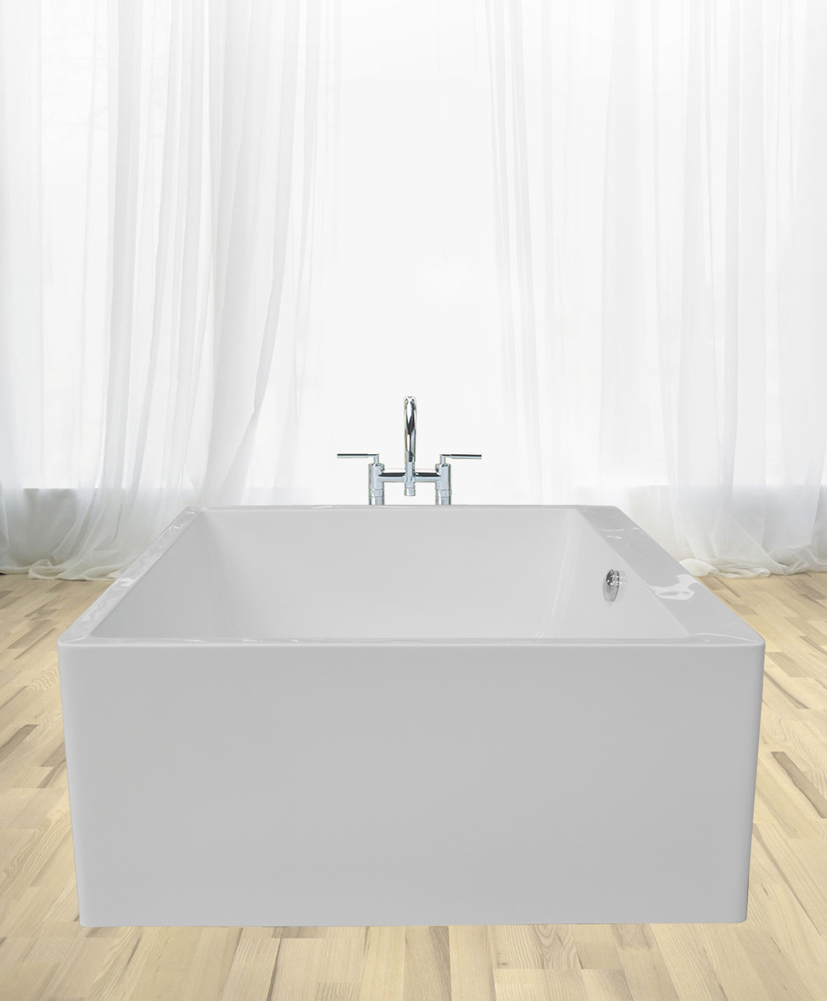 Aquatica Purescape Acrylic 52 X 52 Freestanding Bathtub Bathtubs for size 1653 X 2000