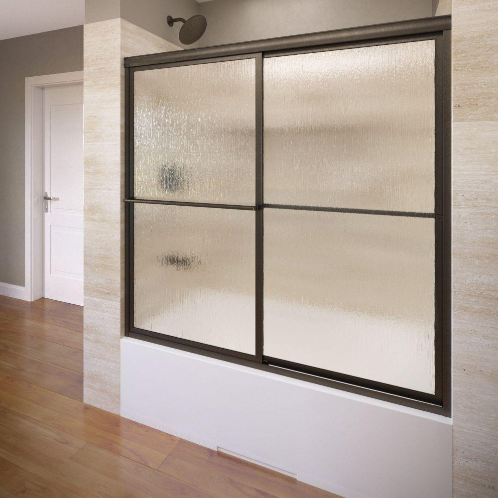 Basco Deluxe 56 In X 56 In Framed Sliding Tub Door In Oil Rubbed for sizing 1000 X 1000