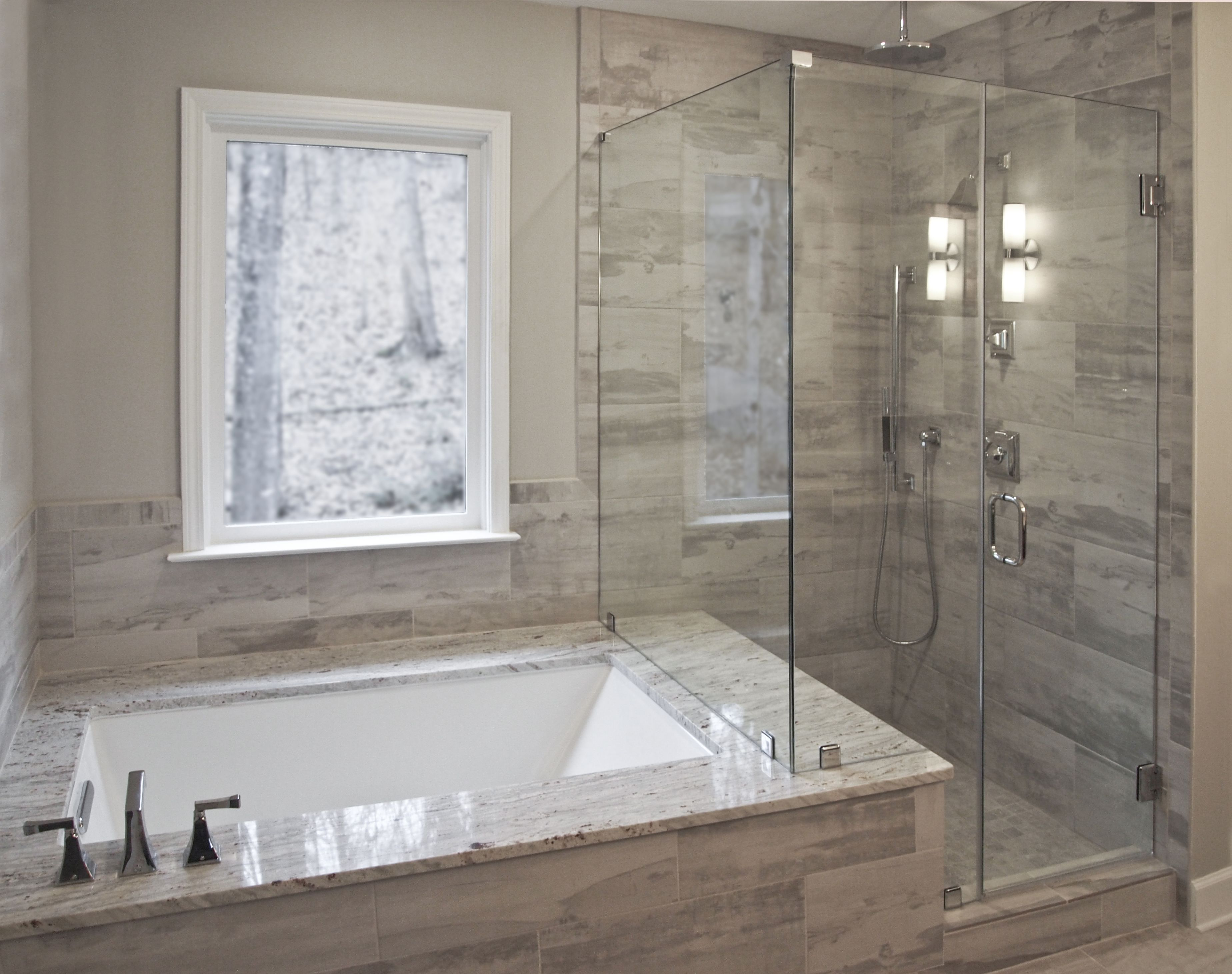 Bathroom Remodel Craftworks Contruction Glass Enclosed Shower pertaining to sizing 3696 X 2922