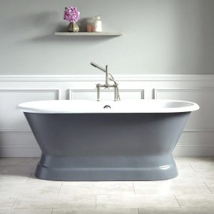 Bathtub 66 Inch Bathtub Pedestal Tub Dark Gray Surround 66 Inch intended for measurements 900 X 900