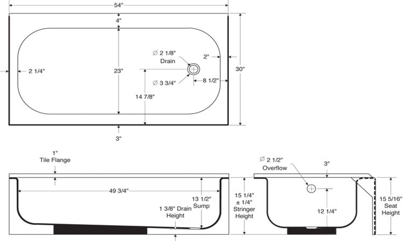 Bathtub Sizes And Styles Modern Cdbossington Interior Design within measurements 1280 X 768