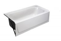 Briggs White Enameled Steel Rectangular Alcove Bathtub With Right throughout proportions 900 X 900