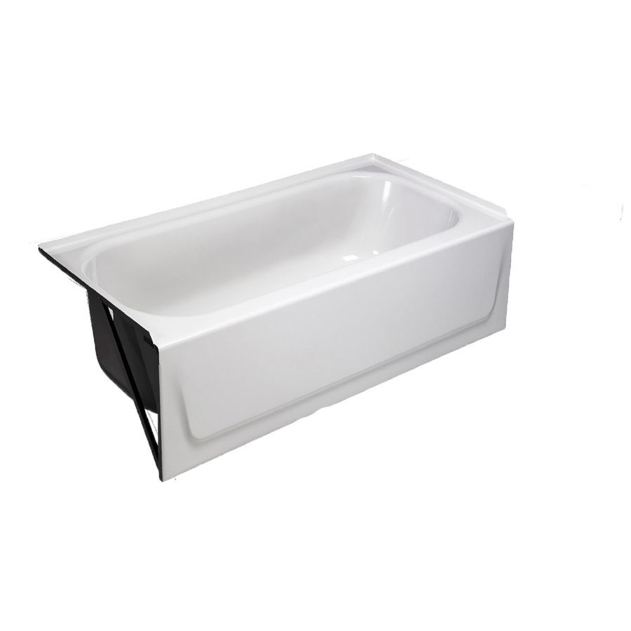 Briggs White Enameled Steel Rectangular Alcove Bathtub With Right throughout proportions 900 X 900