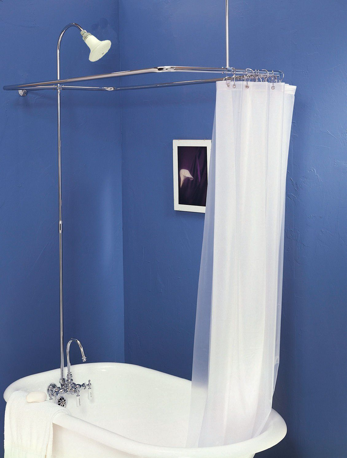 Claw Foot Add On Shower For Clawfoot Tub With Riser Diverter throughout proportions 1130 X 1491