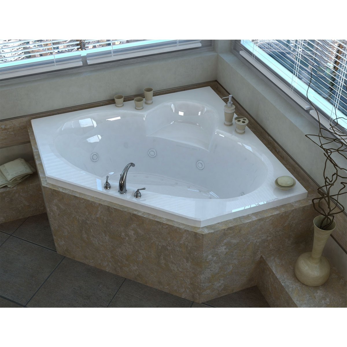 Curacao Deluxe 60 X 60 Corner Bathtub with regard to size 1200 X 1200