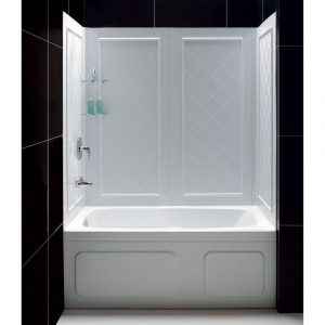 Dreamline Qwall Tub 28 32 In D X 56 To 60 In W X 60 In H 4 Piece intended for sizing 1000 X 1000