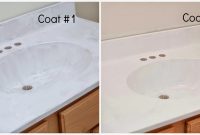 Enthralling Remodelaholic Painted Bathroom Sink And Countertop in proportions 1600 X 800