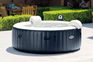 Intex Pure Spa 4 Person Inflatable Portable Heated Bubble Hot Tub with regard to proportions 1600 X 1066