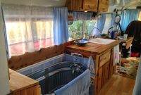 Just Right Bus Living With A Water Trough Bathtub for measurements 1600 X 1200