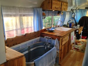 Just Right Bus Living With A Water Trough Bathtub for measurements 1600 X 1200