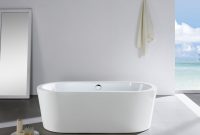 Mandalay 58 Inch X 29 Inch White Oval Soaking Bathtub Free pertaining to size 1670 X 1670