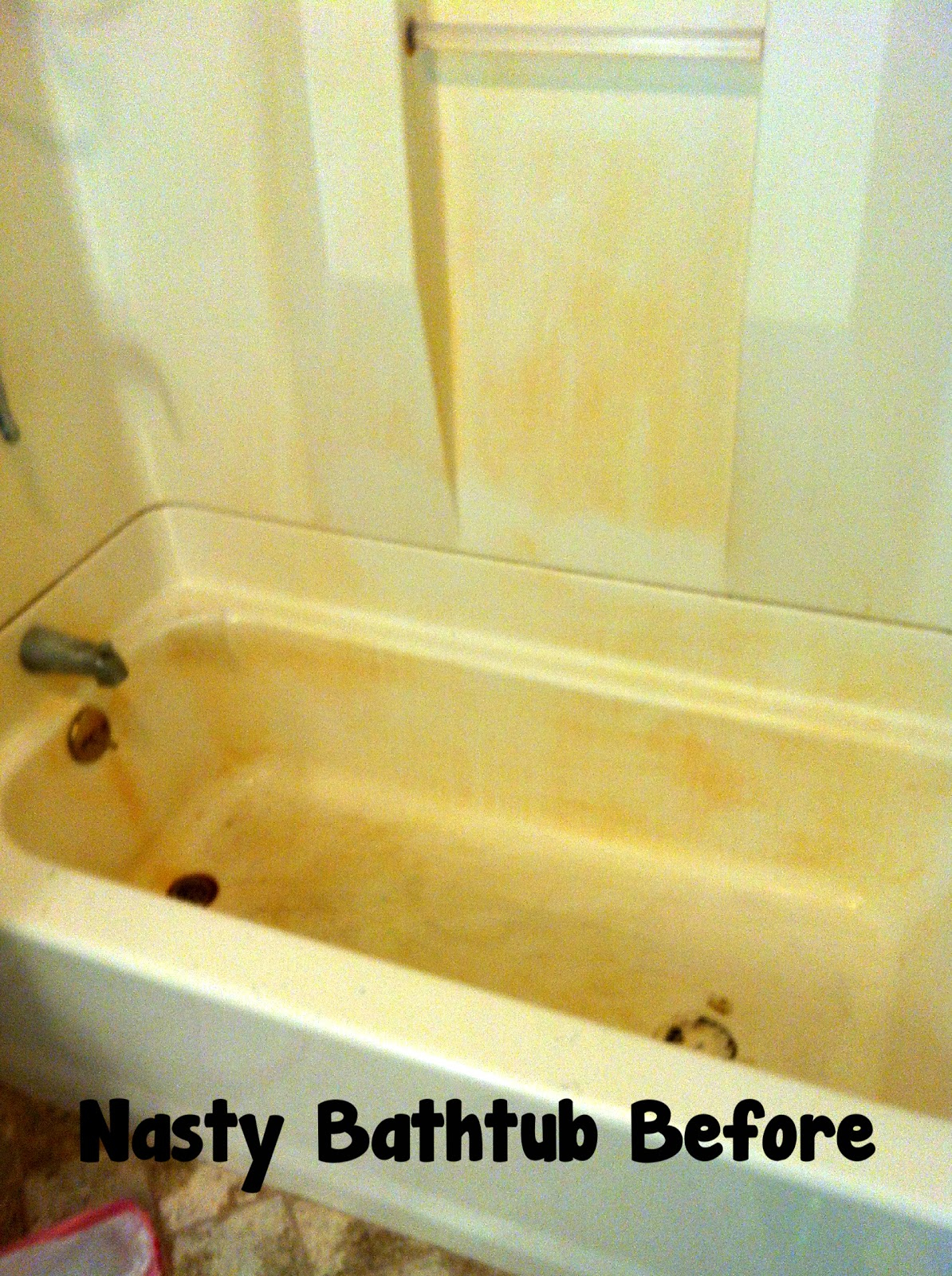 My Homemade Happiness Nasty Rusted Bathtub Before After with measurements 1194 X 1600