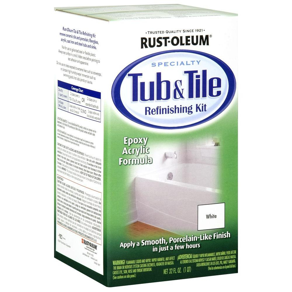 Rust Oleum Specialty 1 Qt White Tub And Tile Refinishing Kit with regard to size 1000 X 1000