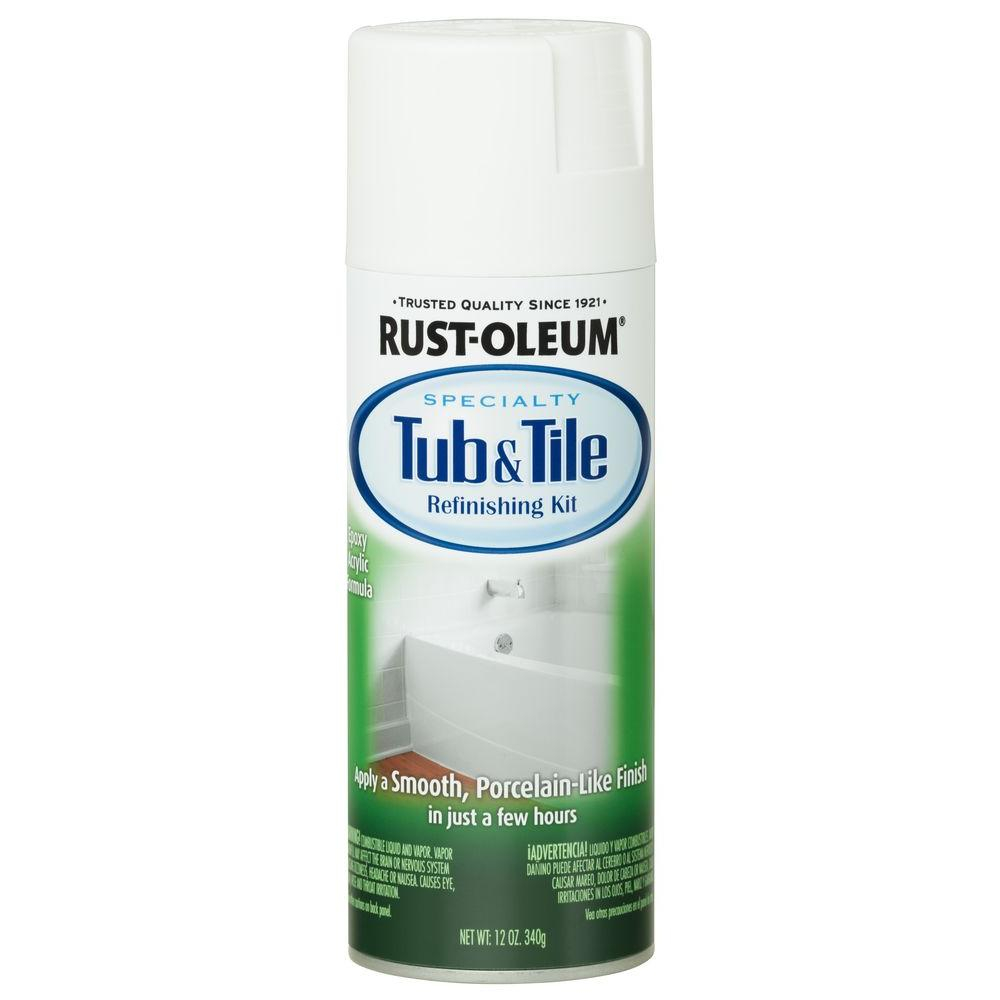 Rust Oleum Specialty 12 Oz White Tub And Tile Refinishing Spray regarding dimensions 1000 X 1000