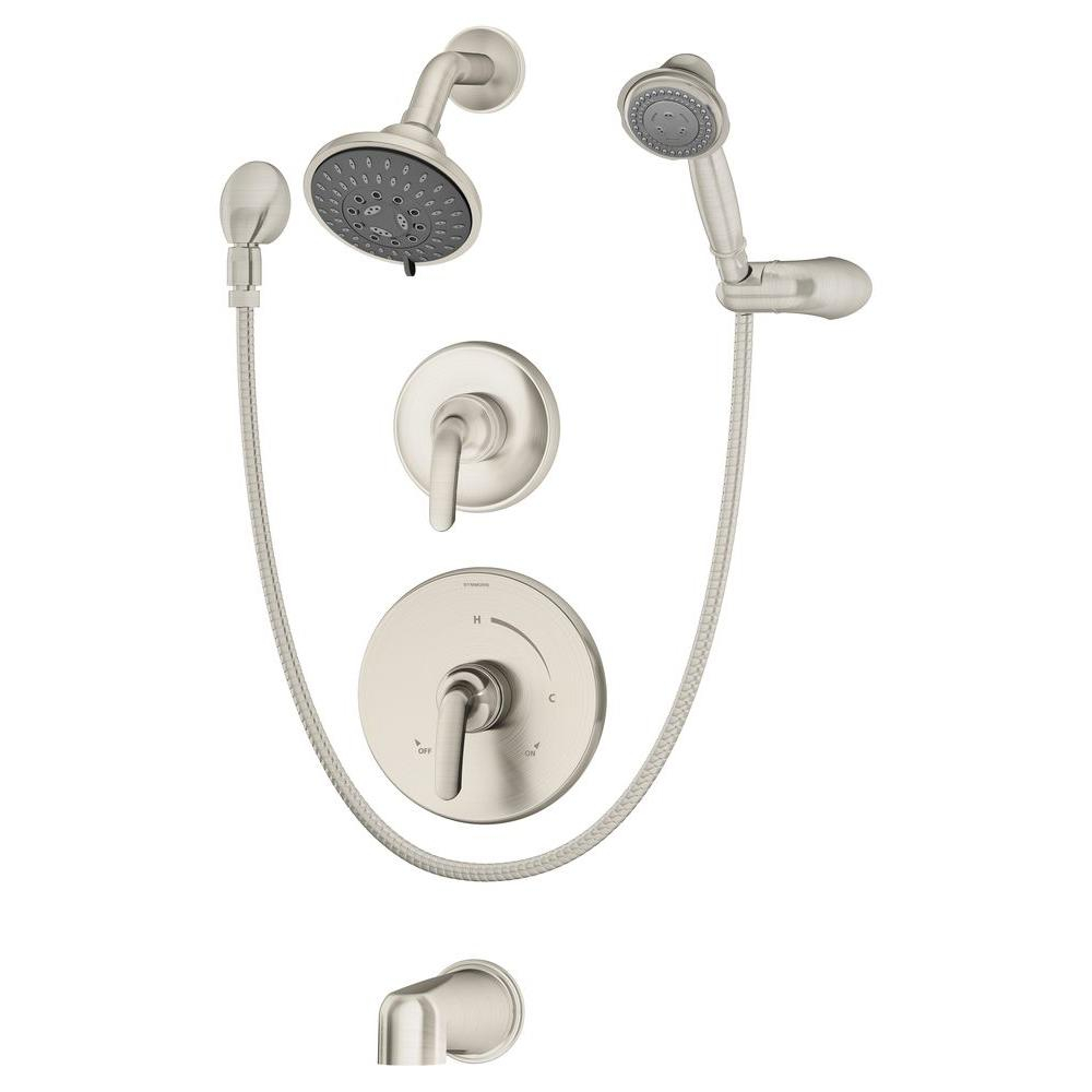 Symmons Elm 2 Handle 3 Spray Tub And Shower Faucet With Hand Shower inside measurements 1000 X 1000