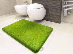 Thick Bathroom Carpet Green 6 Sizes Available pertaining to proportions 1600 X 1200