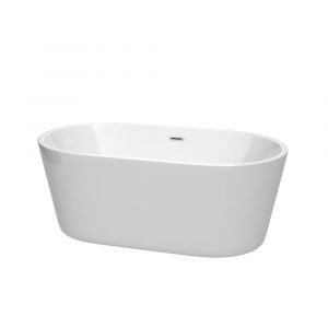 Wyndham Collection Carissa 5 Ft Acrylic Flatbottom Non Whirlpool throughout proportions 1000 X 1000