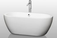 Wyndham Soho 715 Inch Freestanding White Soaking Tub With Polished inside size 1000 X 1000