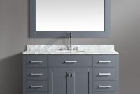 54 Inch Single Sink Bathroom Vanity Set Grey Finish With with size 1536 X 1654