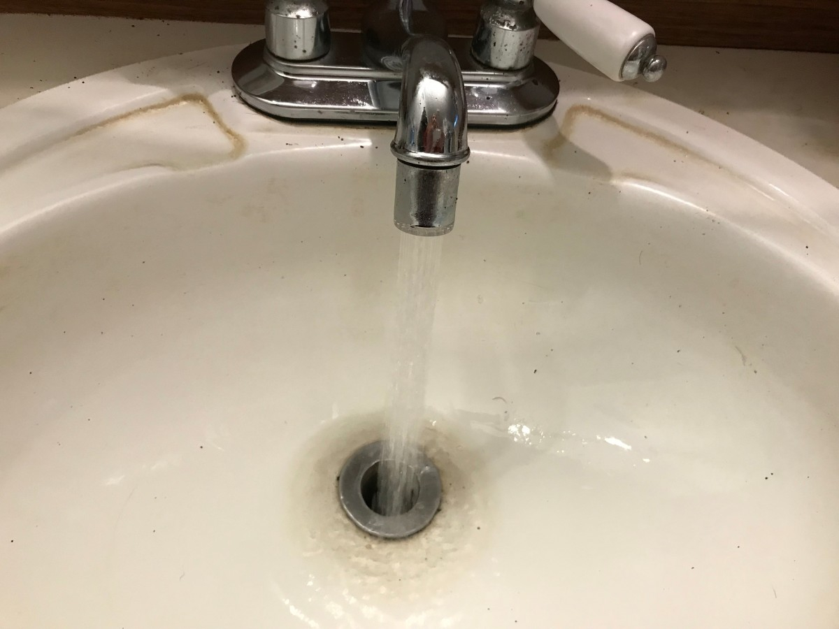 bleach down bathroom sink
