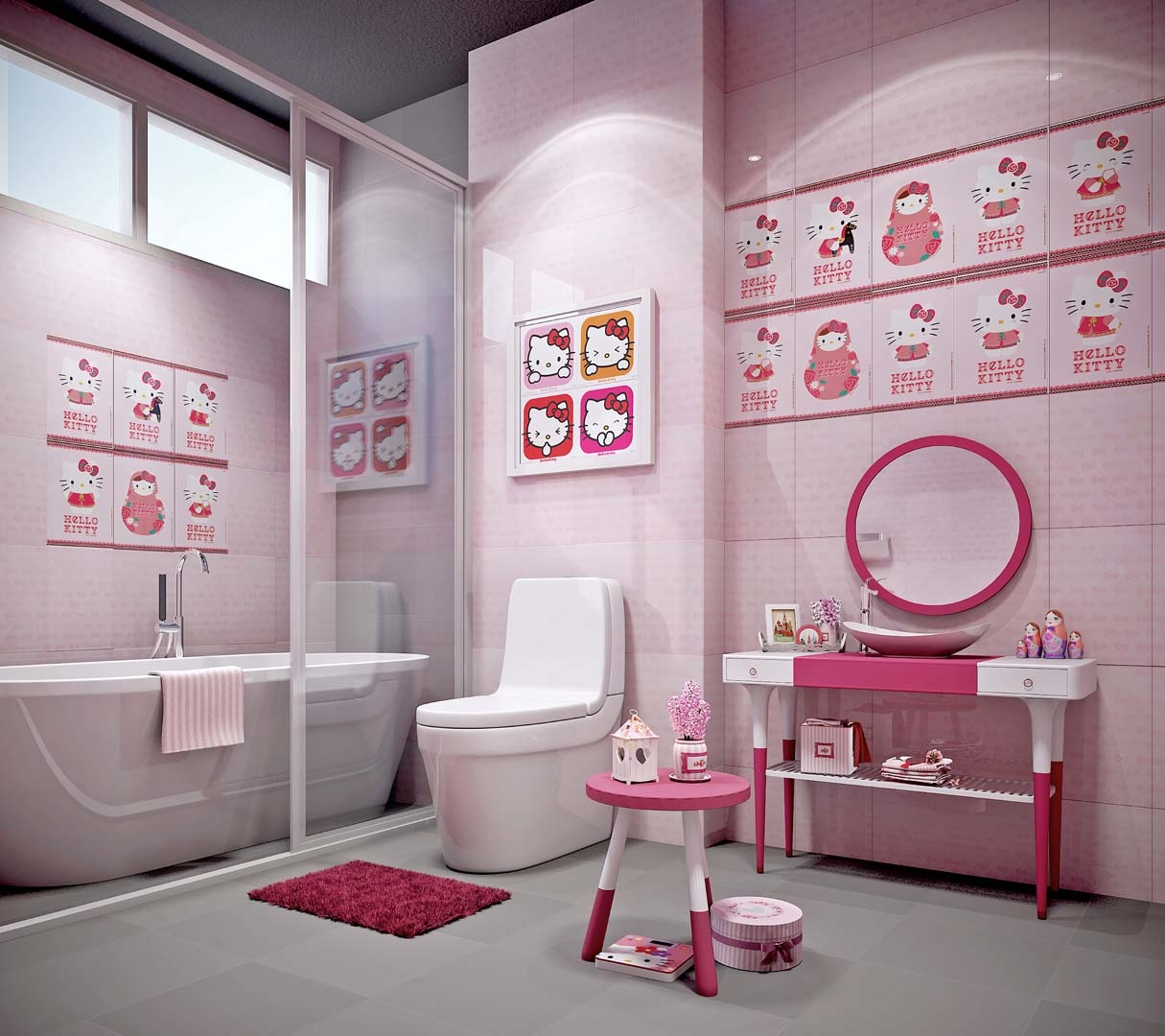  Hello Kitty Bathroom  Sets  Bathtub Ideas