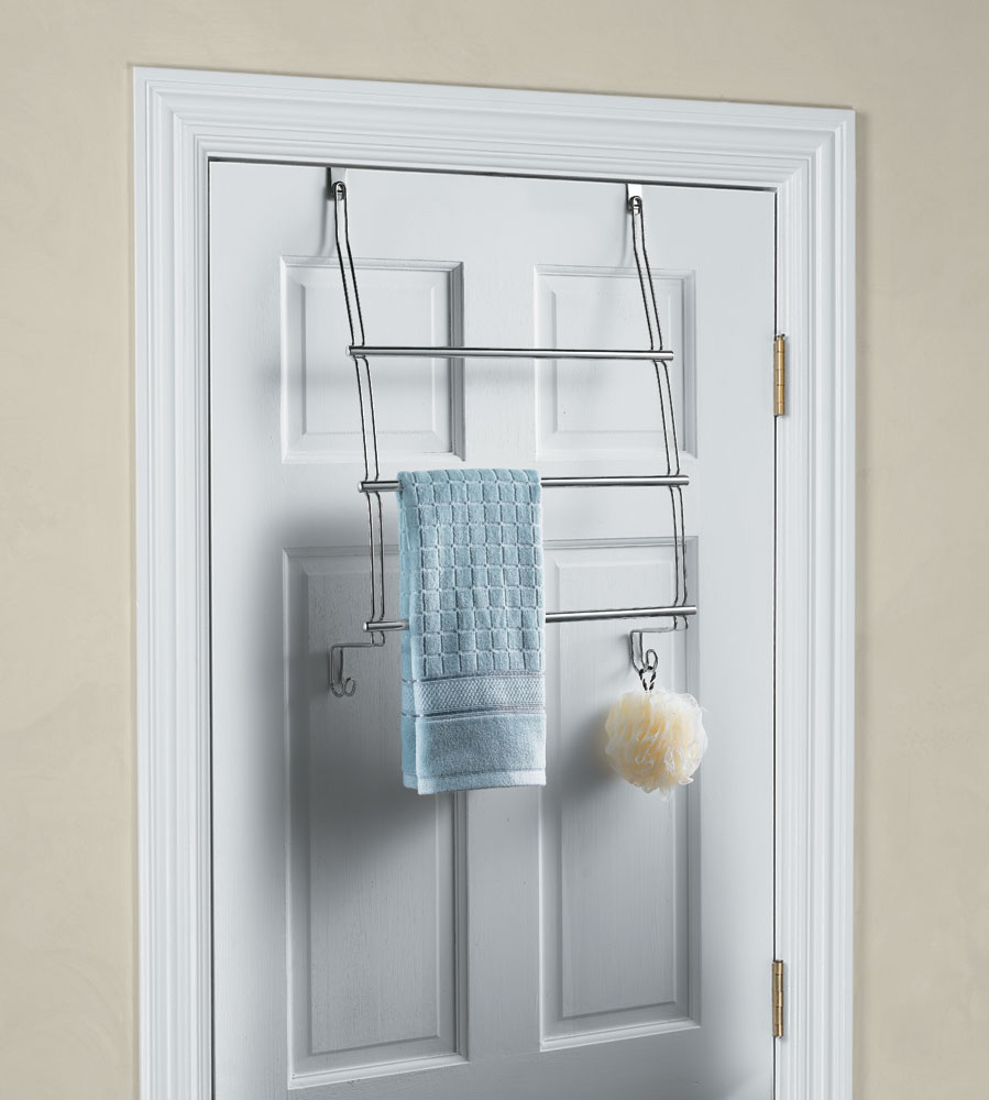 Interdesign Chrome Over The Door Towel Rack within measurements 899 X 1000