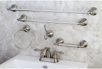 Kingston Brass Modern Satin Nickel Metal Faucet Towel Rack Bathroom Faucet Bathroom Accessory Set for proportions 1650 X 1650