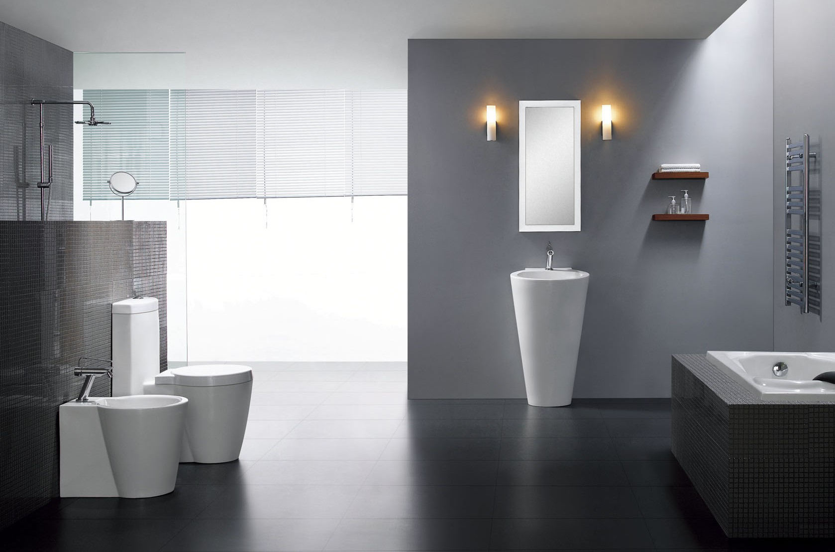 durazza modern bathroom pedestal sink