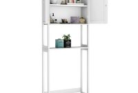 Toilet Over The Toilet Bathroom Storage Space Saver With Shelf Collect Cabinet White regarding dimensions 1200 X 1200