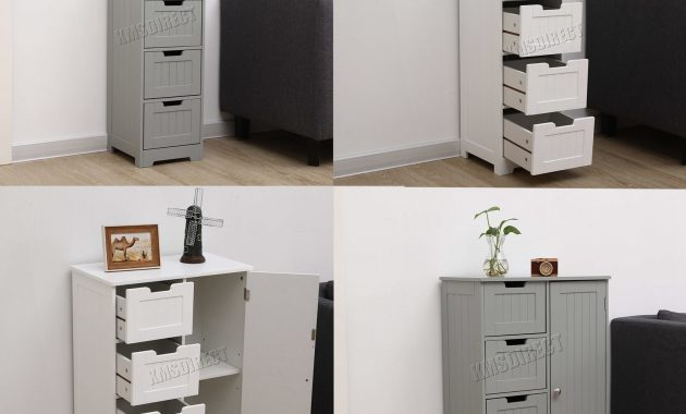 Details About Westwood Bathroom Storage Cabinet Wooden 4 Drawer Cupboard Free Standing Unit throughout measurements 1600 X 1543