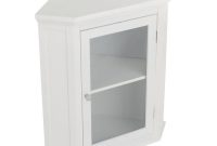 Elegant Home Fashions Wilshire 21 14 In W X 23 34 In H X 14 14 In D Corner Bathroom Storage Wall Cabinet In White inside dimensions 1000 X 1000