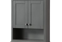 Wyndham Collection Deborah 25 In W X 30 In H X 9 In D Bathroom Storage Wall Cabinet In Dark Gray for sizing 1000 X 1000